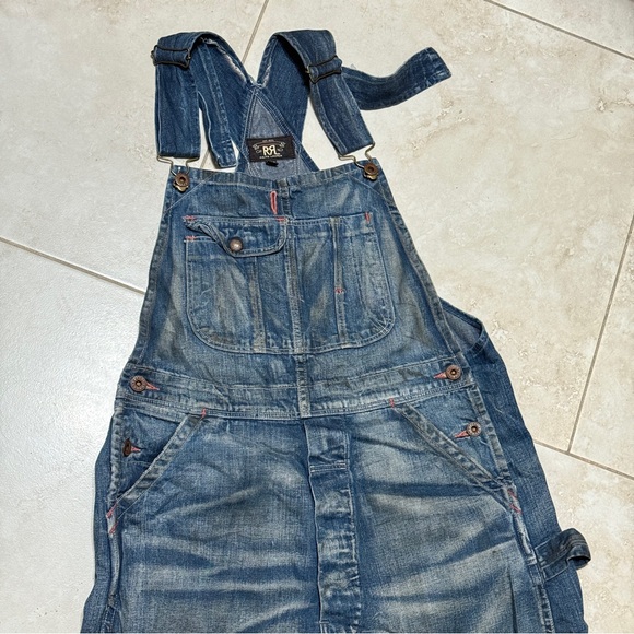 RRL Ralph Lauren Double RL Sandusky Overalls Japan Handmade Selvedge denim sz 2 - Picture 1 of 16